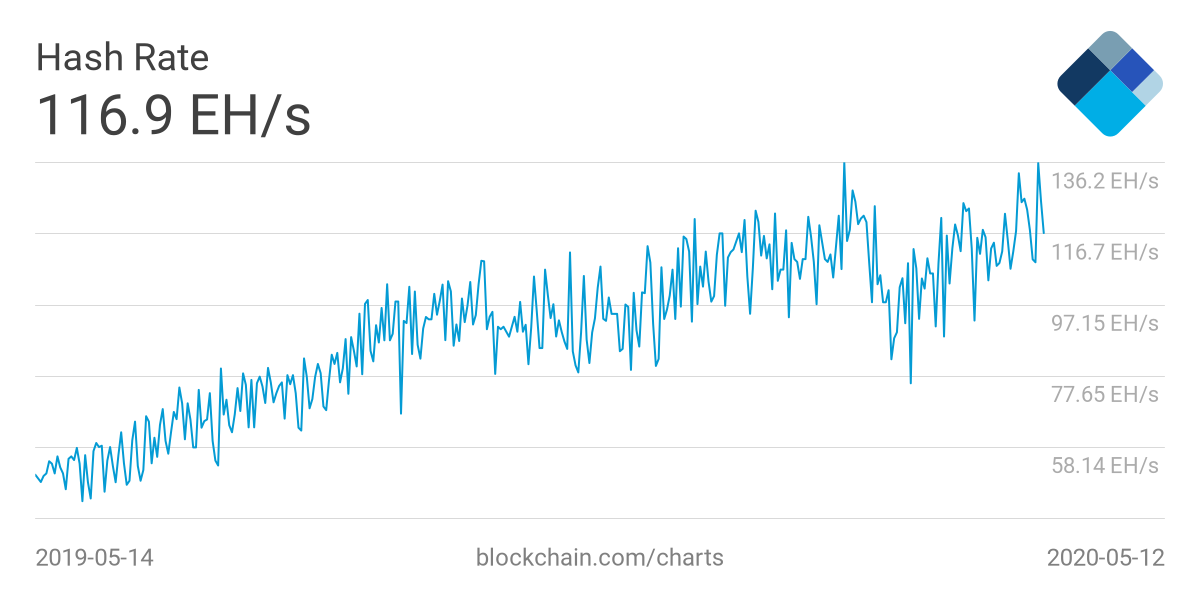 Jak pokazuje wykres, moc obliczeniowa sieci wciąż ma się dobrze | BeInCrypto.pl