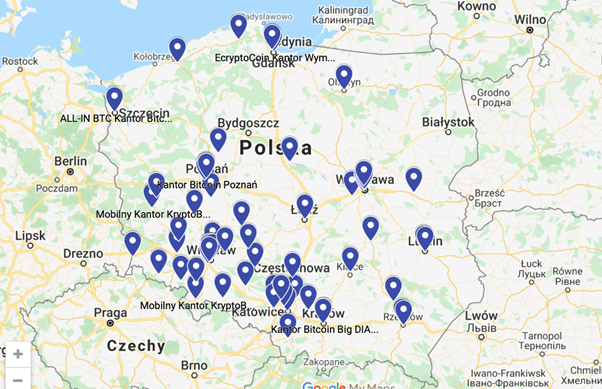 Kantory krypto w Polsce