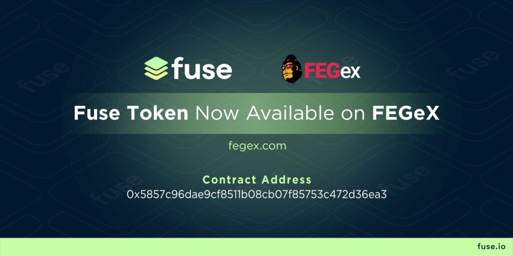 Fuse Network ogłasza DEX listing na FEGex