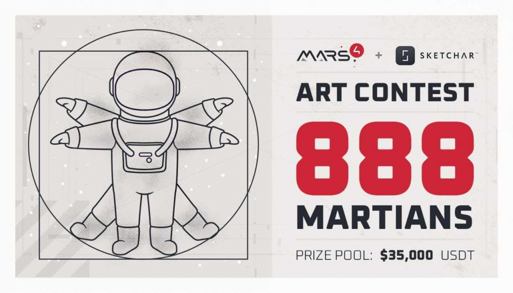 Mars4 i Sketchar łączą siły, aby ogłosić konkurs sztuki NFT Martians888