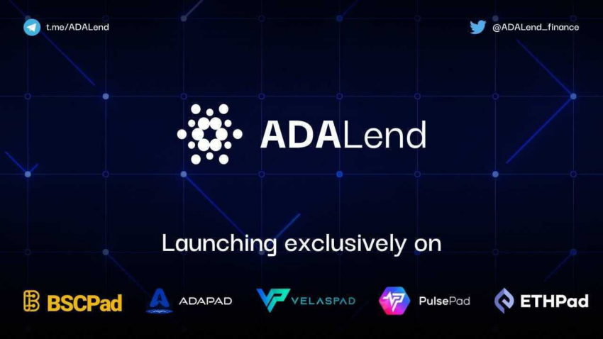 Listing ADALend na launchpadach ADAPaad, BSCPad, ETHPad, VelasPad, PulsePad