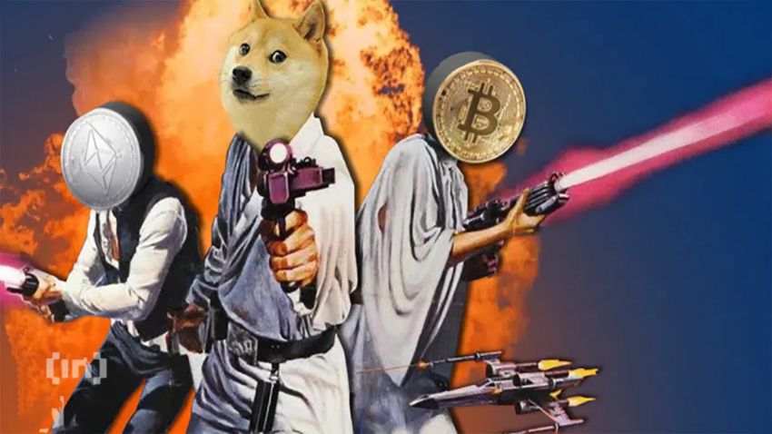 Dogecoin przegania Bitcoina na rynku niedźwiedzia: DOGE w górę o 40%, BTC w dół o 30%