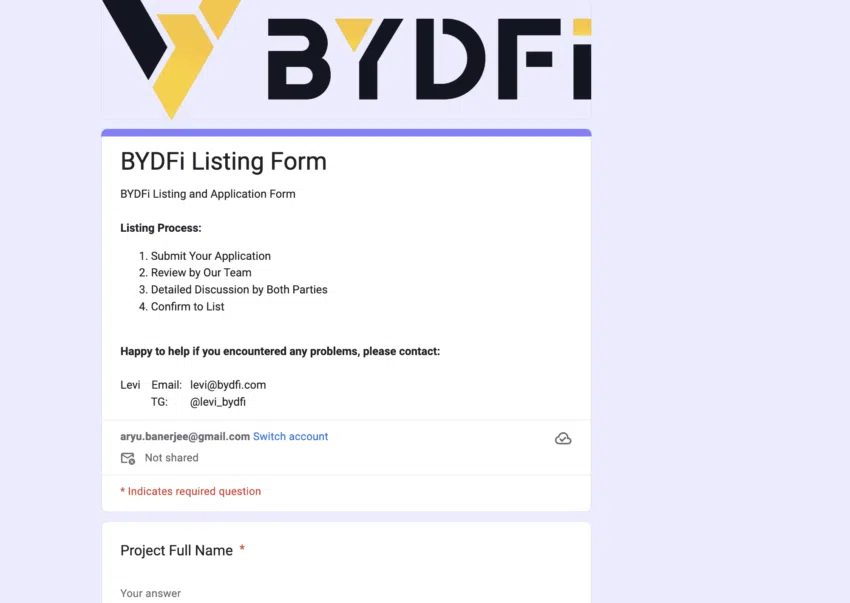 listing na giełdzie kryptowalut bydfi opinie