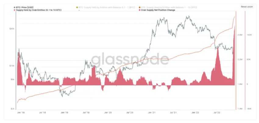 Bitcoin Supply Crab Entities